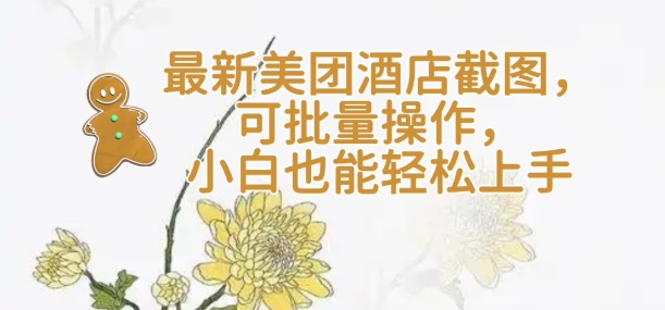 【轻云】最新美团酒店截图，可批量操作，小白也能轻松上手_菜菜笔记