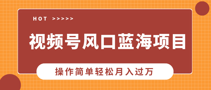 视频号风口蓝海项目，中老年人的流量密码，操作简单轻松月入过万_菜菜笔记