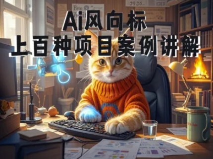 Ai风向标-附100种项目案例玩法-0基础小白到大神ai视频商业应用教学_菜菜笔记
