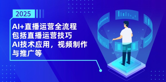 2025AI+直播运营全流程，包括直播运营技巧，AI技术应用，视频制作与推广等_菜菜笔记
