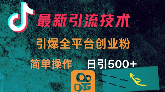 最新引流方法，引爆全平台的一个创业粉，简单操作日引300+_菜菜笔记