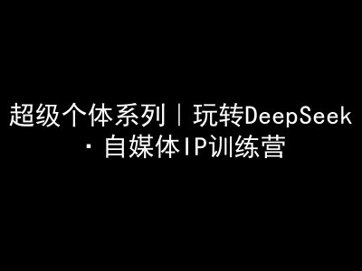 超级个体系列，玩转DeepSeek·自媒体IP训练营，deepseek教程_菜菜笔记