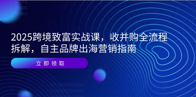 2025跨境致富实战课，收并购全流程拆解，自主品牌出海营销指南_菜菜笔记