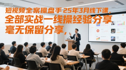 短视频全案操盘手25年3月线下课，全部实战一线操盘手经验分享，毫无保留分享，全是干货_菜菜笔记