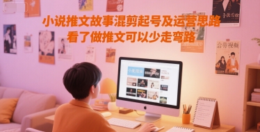 小说推文故事混剪起号及运营思路，看了做推文可以少走弯路_菜菜笔记