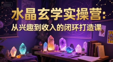 水晶玄学实操营：从兴趣到收入的闭环打造课_菜菜笔记