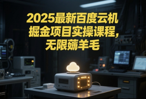 2025最新百度云机掘金项目实操课程单窗口保底5-10元月收益单窗口150+【揭秘】_菜菜笔记