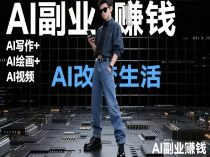 AI改变生活（Ai写作+AI绘画+Ai视频），AI副业挣钱_菜菜笔记