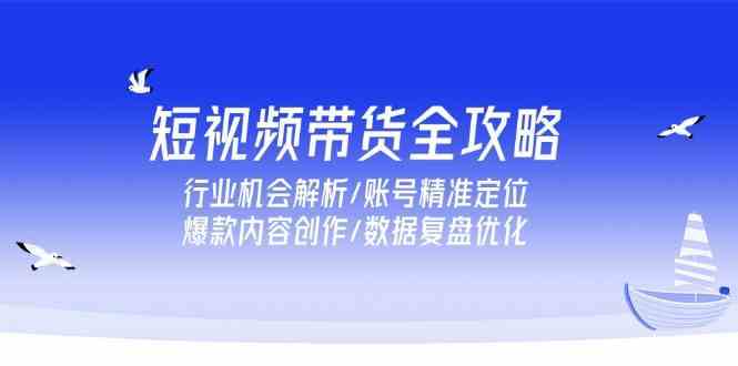 短视频带货全攻略，行业机会解析/账号精准定位/爆款内容创作/数据复盘优化_菜菜笔记