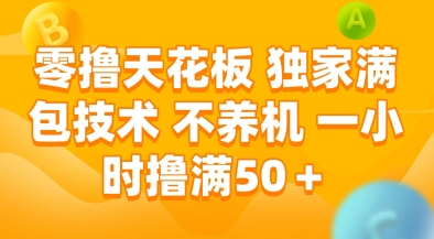 零撸天花板，独家满包技术，不用养机，一小时撸满50+，收益稳定【揭秘】_菜菜笔记