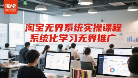 淘宝无界系统实操课程，系统化学习无界推广_菜菜笔记
