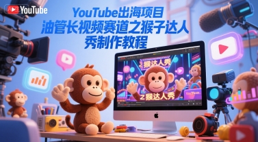 YouTube出海项目，油管长视频赛道之猴子达人秀制作教程_菜菜笔记