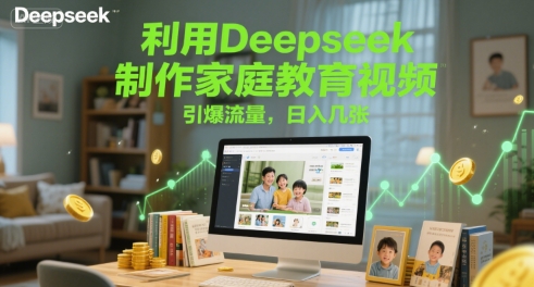 利用Deepseek制作家庭教育视频，引爆流量，日入几张_菜菜笔记