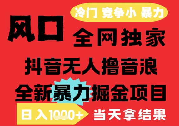 25年6月高爆抖音无人直播最新撸音浪掘金项目，解放双手小白可做，无脑日入1k+，门槛低【揭秘】_菜菜笔记