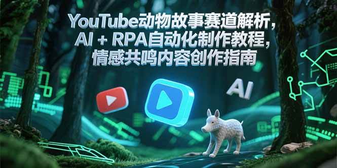 （15174期）YouTube动物故事赛道解析，AI+RPA自动化制作教程，情感共鸣内容创作指南_菜菜笔记