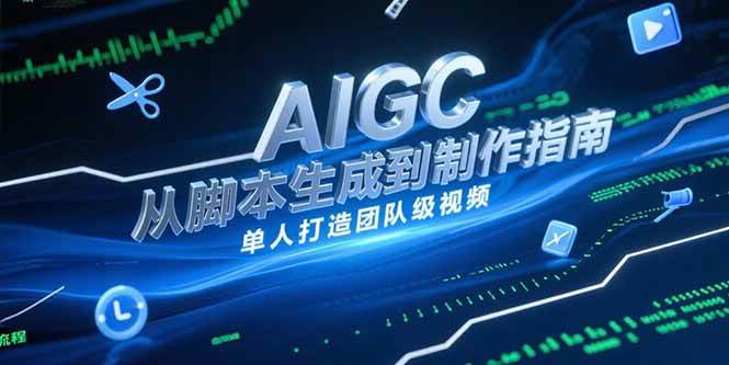 （15170期）AIGC视频制作指南，从脚本生成到剪辑全流程，单人打造团队级视频_菜菜笔记
