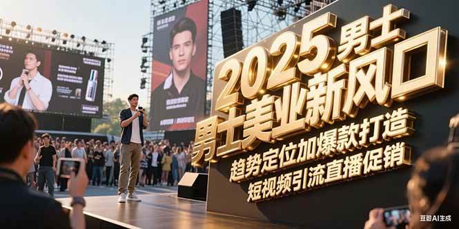 （15190期）2025男士美业新风口，趋势定位加爆款打造，短视频引流直播促销_菜菜笔记