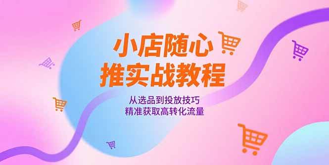（15205期）小店随心推实战教程，从选品到投放技巧，精准获取高转化流量_菜菜笔记