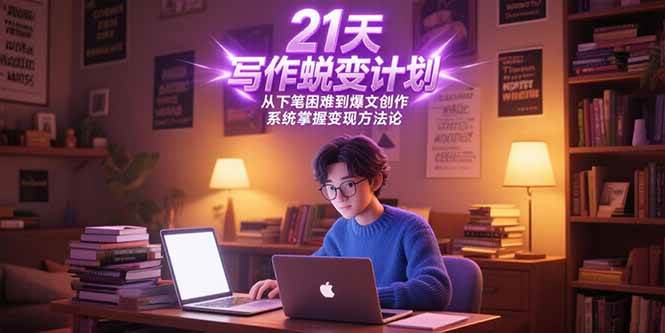 （15204期）21天写作蜕变计划，从下笔困难到爆文创作，系统掌握变现方法论_菜菜笔记
