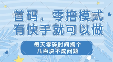 首码零撸项目，有快手就可以做，每天业务时间搞个几张不是问题【揭秘】_菜菜笔记