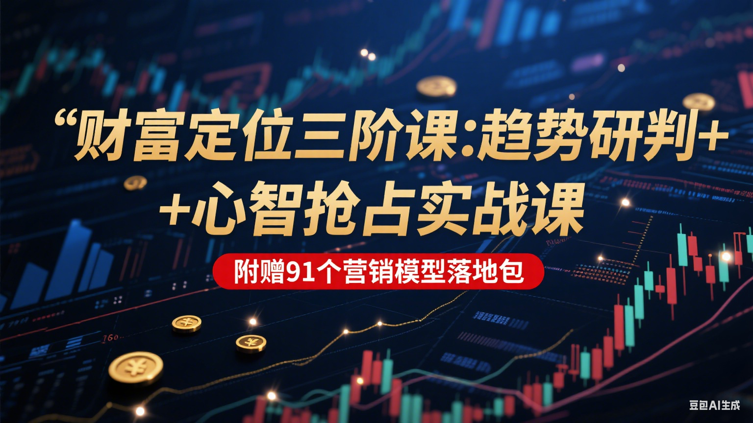 财富定位三阶：趋势研判 + 心智抢占实战课，附赠91个营销模型落地包_菜菜笔记