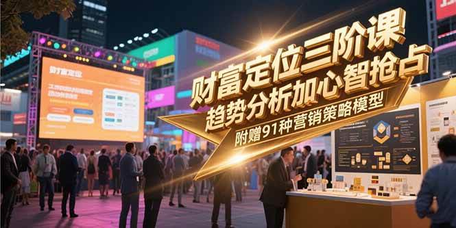 （15219期）财富定位三阶课，趋势分析加心智抢占，附赠91种营销策略模型_菜菜笔记