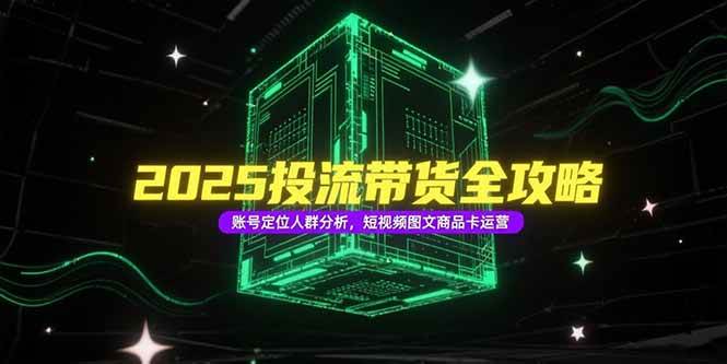 （15233期）2025投流带货全攻略，账号定位人群分析，短视频图文商品卡运营_菜菜笔记