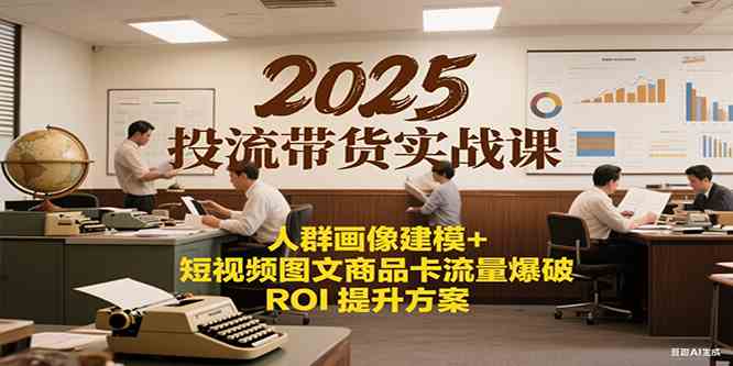 2025投流带货实战课：人群画像建模+短视频图文商品卡流量爆破ROI提升方案_菜菜笔记