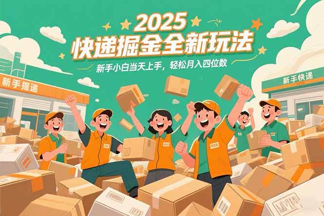 （15244期）2025快递掘金全新玩法，新手小白当天上手，轻松月入四位数！_菜菜笔记