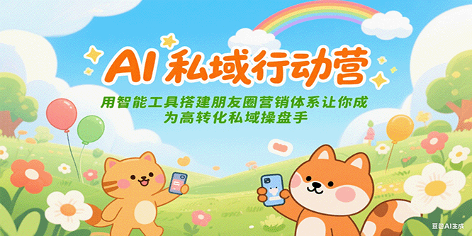 AI私域行动营：用智能工具搭建朋友圈营销体系让你成为高转化私域操盘手_菜菜笔记