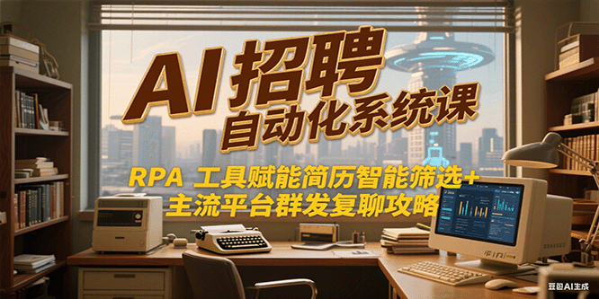 AI招聘自动化系统课，RPA工具赋能简历智能筛选+主流平台群发复聊全攻略_菜菜笔记
