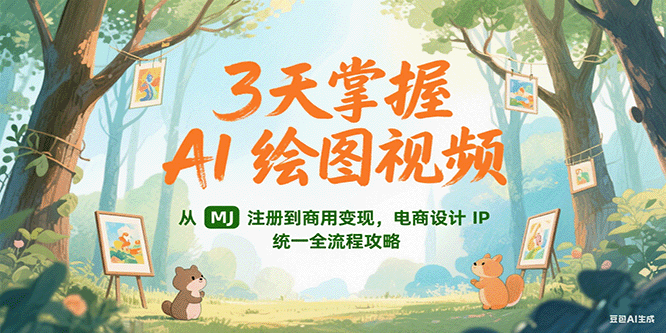 3天掌握AI绘图视频，从MJ 注册到商用变现，电商设计IP统一全流程攻略_菜菜笔记