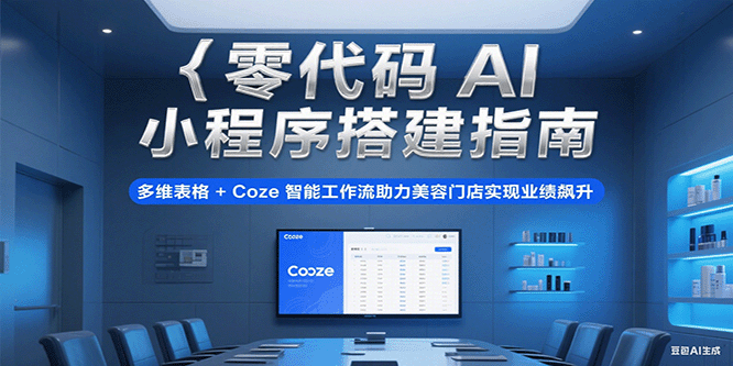零代码AI小程序搭建指南，多维表格+Coze智能工作流助力美容门店实现业绩飙升_菜菜笔记