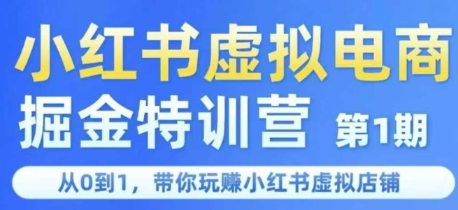 小红书虚拟电商掘金特训营第1期，从0到1，带你玩转小红书虚拟店铺_菜菜笔记