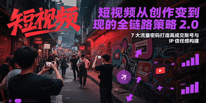 短视频从创作到变现的全链路策略2.0，7大流量密码构建IP信任感打造高成交账号_菜菜笔记