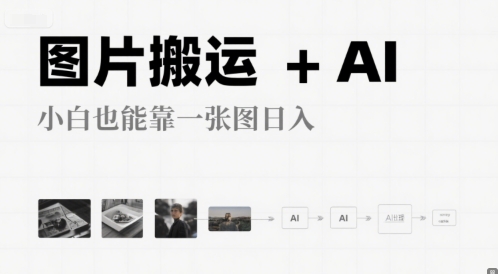 图片搬运+AI，小白也能靠一张图，日入4张_菜菜笔记