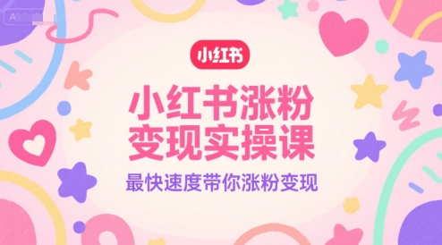 小红书涨粉变现实操课，最快速度带你涨粉变现_菜菜笔记