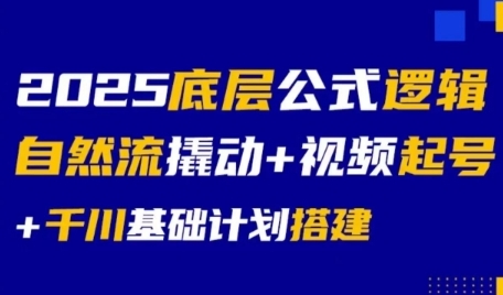 2025底层公式逻辑自然流撬动+视频起号+千川基础计划搭建_菜菜笔记