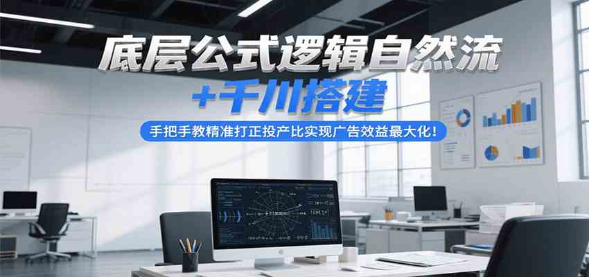 底层公式逻辑自然流+千川搭建，手把手教精准打正投产比实现广告效益最大化！_菜菜笔记