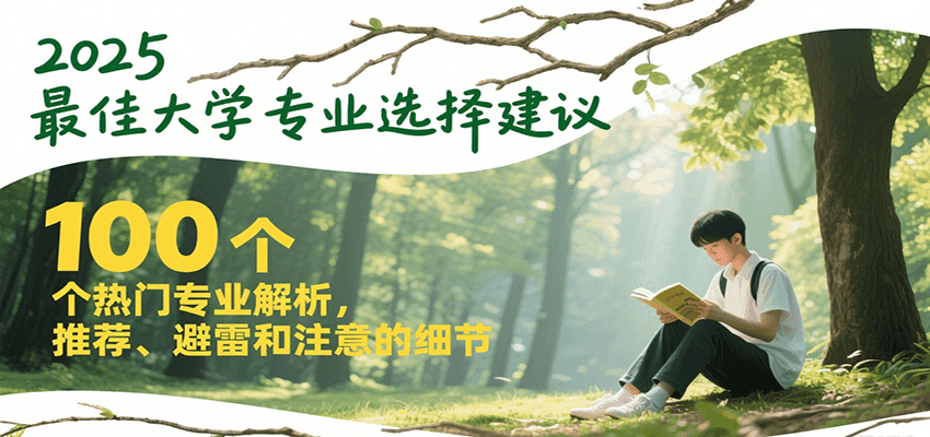 2025最佳大学专业选择建议，100个热门专业解析，推荐、避雷和注意的细节_菜菜笔记