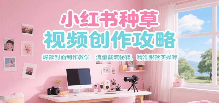 小红书种草视频创作攻略，爆款封面制作教学 ，流量截流秘籍 ，精准跟款实操等_菜菜笔记