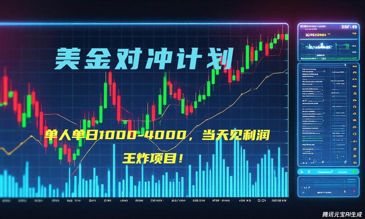 （15333期）2025年最暴力项目“美金先登计划”最新最强对冲战法，每日实际收益1K-4K_菜菜笔记