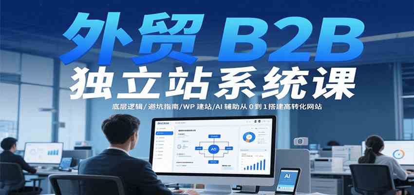 外贸B2B独立站系统课：底层逻辑/避坑指南/WP建站/AI辅助从0到1搭建高转化网站_菜菜笔记