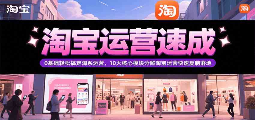 淘宝运营速成，0基础轻松搞定网店运营，10大核心模块分解快速复制落地（更新）_菜菜笔记