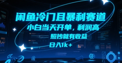 闲鱼冷门且暴利赛道，小白当天开单，利润高，照抄就有收益，日入1k+【揭秘】_菜菜笔记