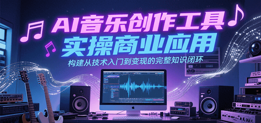 AI音乐创作工具实操商业应用，构建从技术入门到变现的完整知识闭环_菜菜笔记