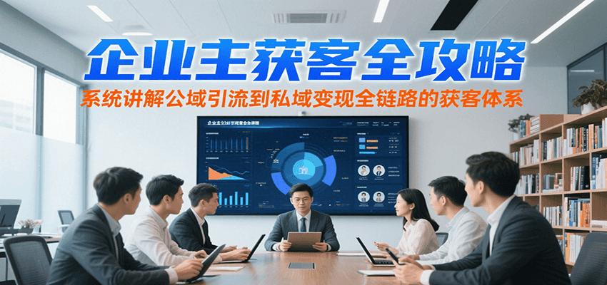 企业主获客全攻略，系统讲解公域引流到私域变现全链路的获客体系_菜菜笔记