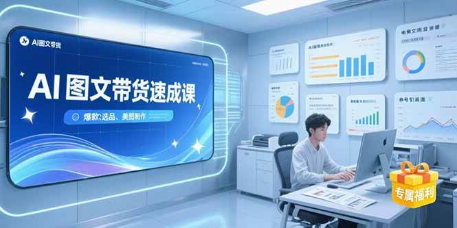 （15416期）AI图文带货速成课，养号引流秘籍，爆款选品策略，美图制作全流程_菜菜笔记
