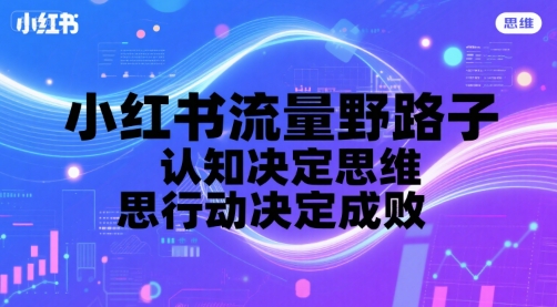 小红书流量野路子，认知决定思维，思维决定行动，行动决定成败_菜菜笔记