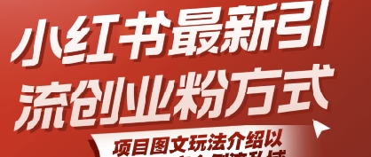 小红书最新引流创业粉方式，项目图文玩法介绍以及如何安全倒流私域_菜菜笔记